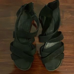Ecco Black Strappy Sandals size 40